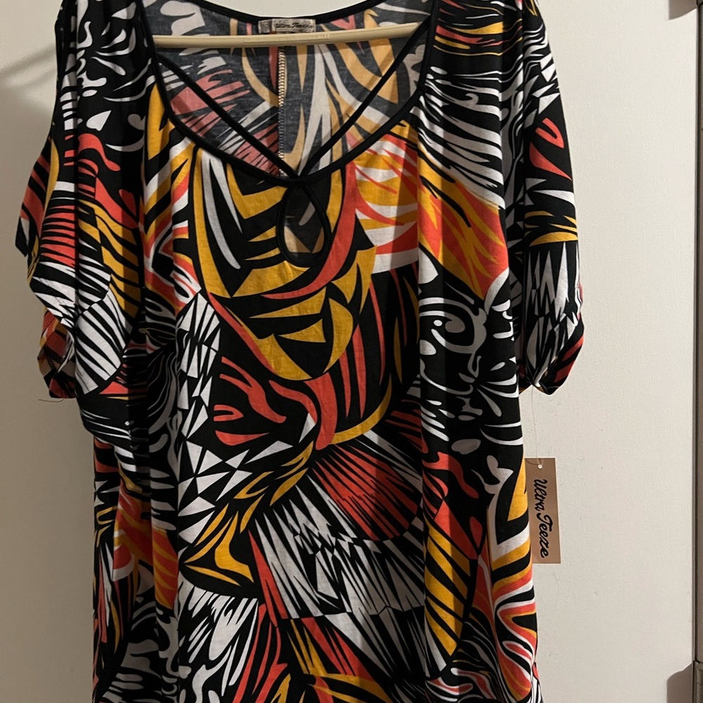 Vibrant Abstract Print Blouse